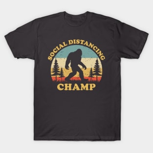 Bigfoot Social Distancing Champ Vintage T-Shirt